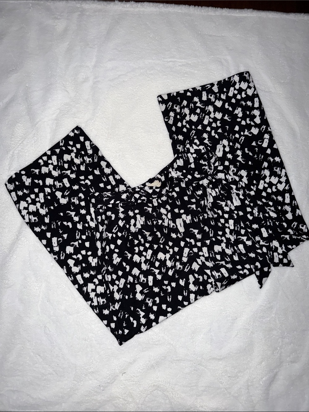 MELLODAY Black & White Abstract Spot Kids Leggings